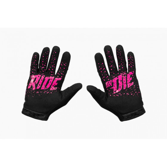 Muc-Off Riders Gloves Green/Pink LEOPARD